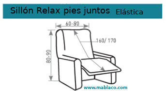 Medida Funda Sillón Relax Pies Juntos Teide